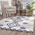 Palacedesigns 5 x 8 ft. Gray & Navy Boho Chic Area Rug PA2474626